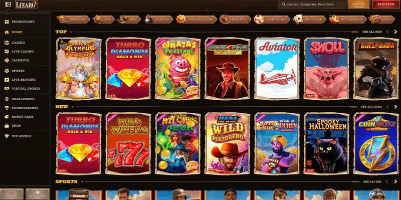 Explore lizaro online casino